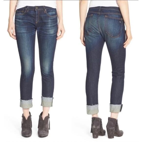 Rag & Bone Dre Slim Fit Boyfriend Frayed Hem in Yesler 27 - Picture 4 of 9